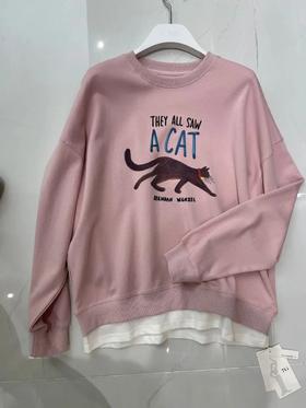 34GAR101660#印花猫咪卫衣