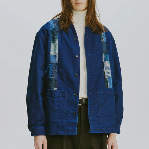 KUON Boro Striped Shirket 古布拼接和式风夹克外套 商品图0