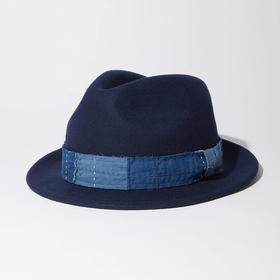 KUON Boro Fedora Hat 日本古布拼接礼帽