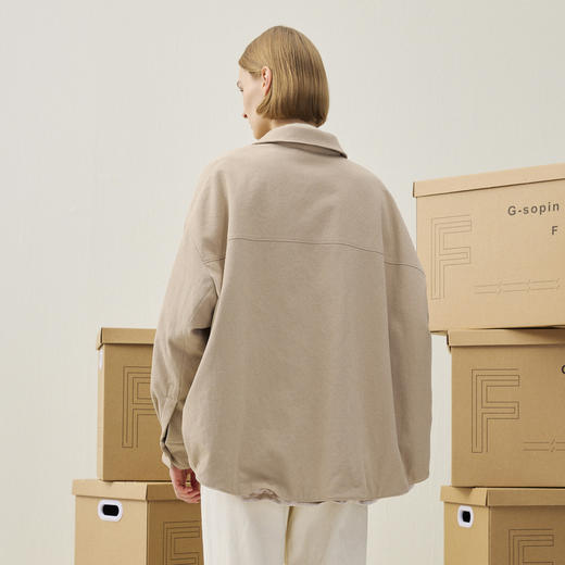 谜底衬衫式羽绒服女2025年冬季新品保暖时髦廓形鸭绒女254MY1707 商品图2