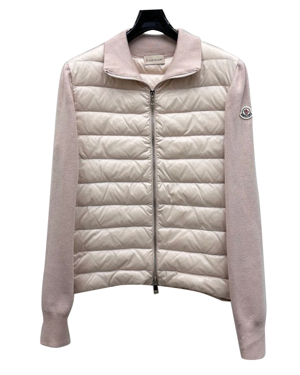 女款翻领拼接针织羽绒服018