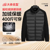 特大码【DK】【摇粒绒拼接】400斤大依优型大码男装轻薄羽绒服加肥加大上衣男保暖加绒加厚外套 商品缩略图7