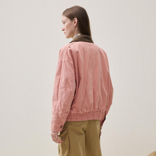 谜底翻领短款羽绒服女2025年冬季新品领口拼接鸭绒保暖254MY1488 商品图2