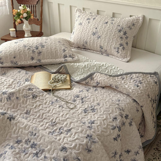 【妈妈辈最喜欢】简约加厚夹棉包边印花卡通床盖三件套 商品图12