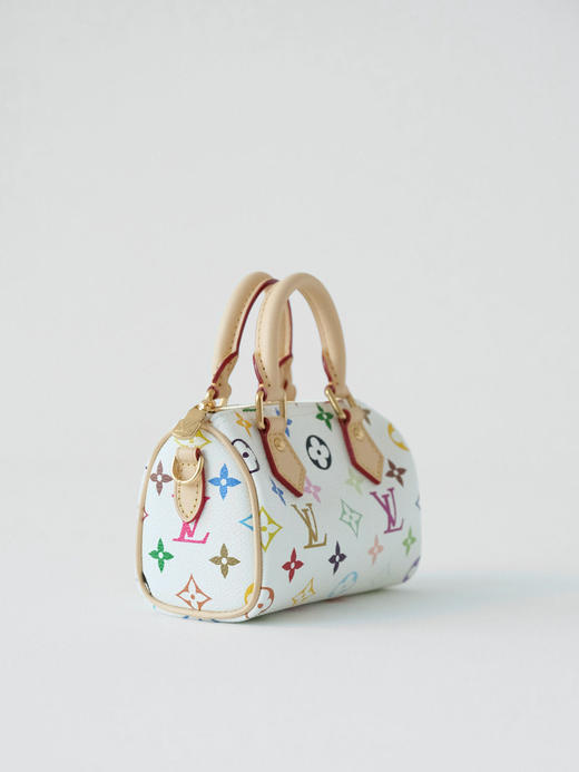 驴家 白三彩 村上隆再版系列  Nano Speedy 手袋手拿枕头斜跨包（DG*MM） 商品图3