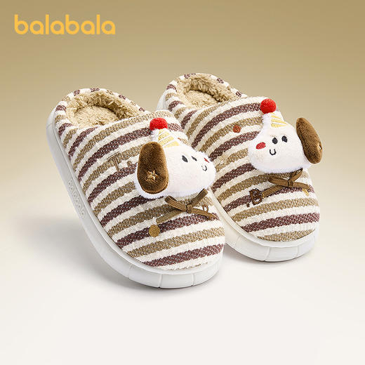 巴拉巴拉儿童棉拖鞋卡通加绒保暖室内家居鞋男童女童冬季2025新款 商品图4