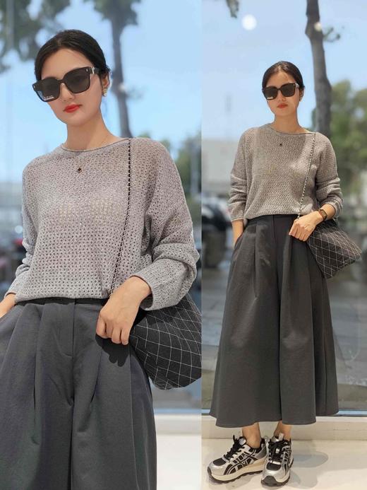 586832羊毛圆领洞洞长袖 商品图1