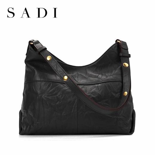 SADI萨迪 百搭时尚挂耳托特单肩包秋冬经典压纹轻奢休闲腋下包SDX20890 商品图2