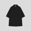 GOODBAI 粗体logo贴布绣翻领双排扣oversize长款风衣 商品缩略图3