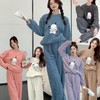 珊瑚绒睡衣女秋冬季加绒加厚款网红卡通哈帕狗学生可外穿家居服 商品缩略图0