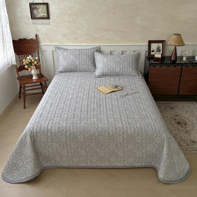 【妈妈辈最喜欢】简约加厚夹棉包边印花卡通床盖三件套