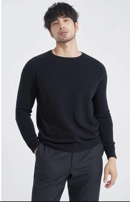 109-2实力工厂清库 BS男士纯色圆领套头针织衫 50羊毛50羊绒 儒雅大气低调 三色 商品图6