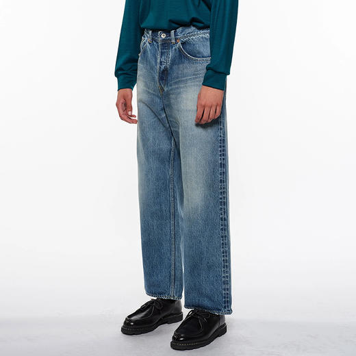marka WIDE LEG JEANS 有机棉水洗牛仔阔腿裤 商品图1