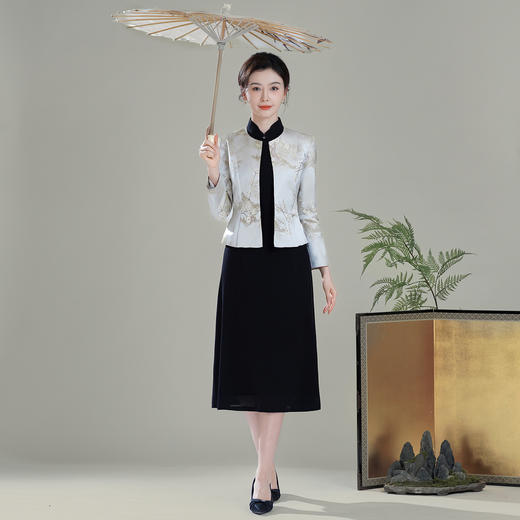【山梅】改良新中式国风，圆领旗袍搭配上衣短外套XGT-T25099 商品图3