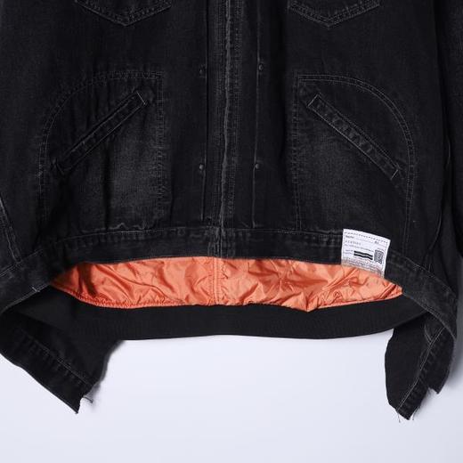 SDSA男士秋冬新款痞帅男装美式磨破拼接牛仔外套夹克复古时髦潮 商品图2