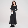 西遇法式长袖连衣裙女秋季新款名媛气质花朵针织收腰长裙SS051601 商品缩略图4