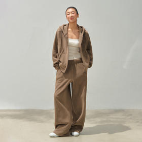 Ariseism 美式复古设计感连帽外套长裤套装女秋两件套