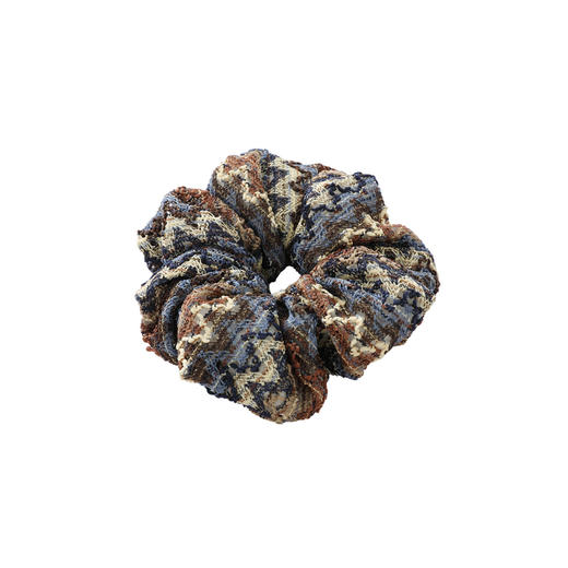 【美拉德系列】三彩2025新款复古波嬉民族风编织纹理大肠发圈时尚 商品图2