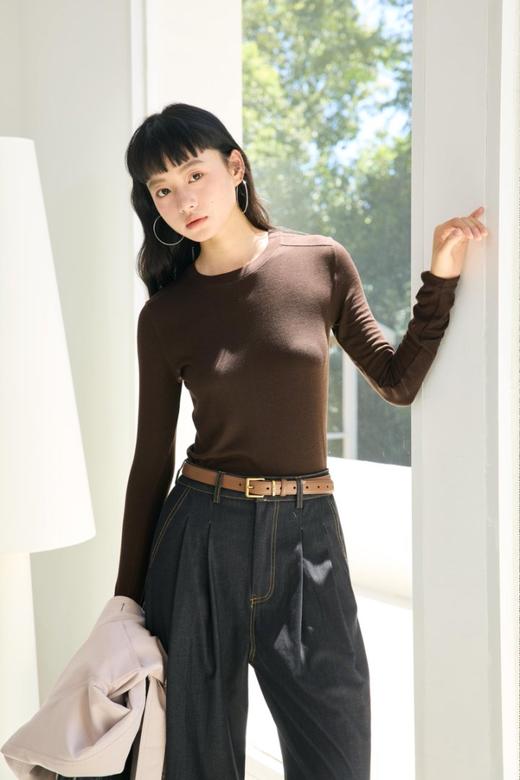 【多妈团购 云感羊毛衣9936】9色可选，羊毛与天丝醋酸的完美结合，亲肤又丝滑，保暖又轻盈，超级百搭（包装更新期，新老包装混发）-连横 商品图7