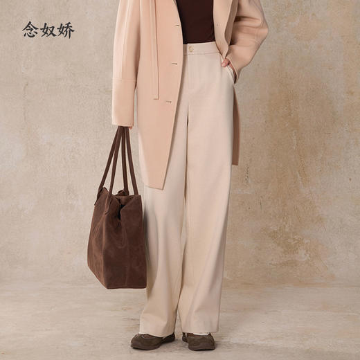 【商场同款】CNT5009 “ 糯米裤 ” 中高腰直筒裤版型 肌理感静奢雅致  包容好搭配 商品图2