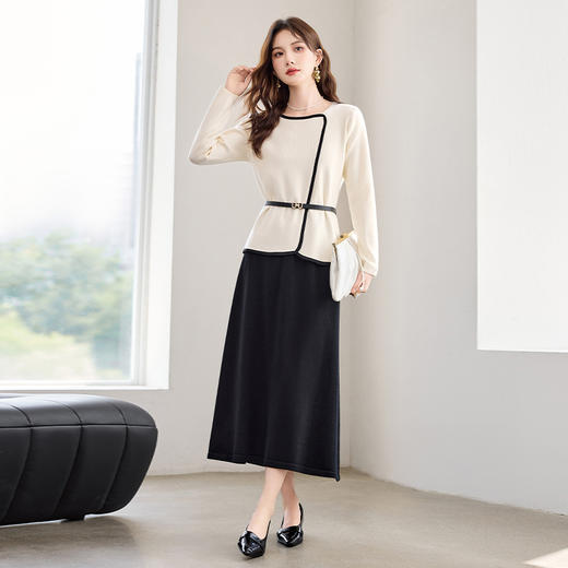 针织套装时尚洋气减龄，两件套穿搭毛衣裙子HR-610 商品图0