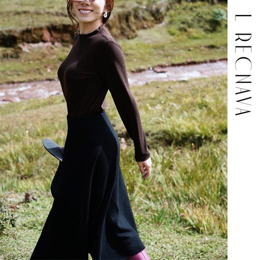 L125090201SY 半高领天丝莱赛尔+羊毛针织衫 打底长袖 商品图4