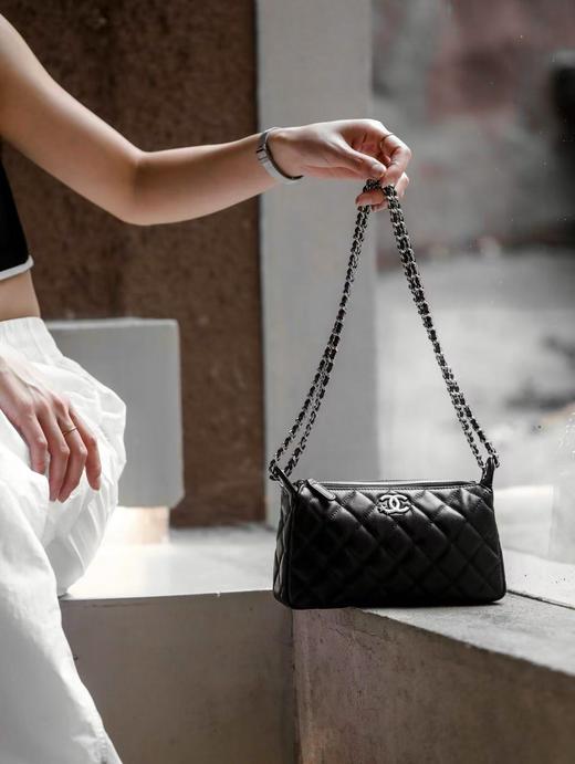 香奈儿 25B 星星麻将包✨黑/白色风味简约大气（LZ） 商品图5