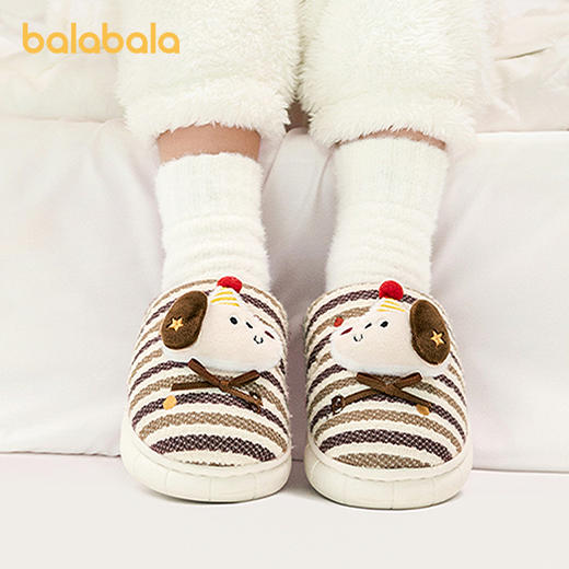 巴拉巴拉儿童棉拖鞋卡通加绒保暖室内家居鞋男童女童冬季2025新款 商品图1