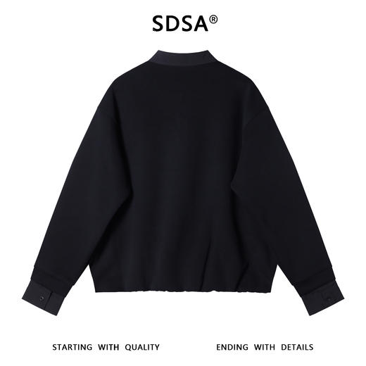 SDSA秋冬新款痞帅男装韩版简约半拉链翻领假两件卫衣百搭舒适上衣 商品图5
