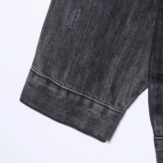 SDSA男士秋冬新款痞帅男装美式设计感口袋磨破翻领牛仔夹克外套 商品图3