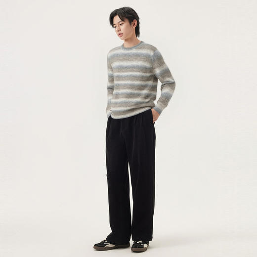 gxg.jeans男装冬季条纹圆领毛衫J24X204053 商品图3