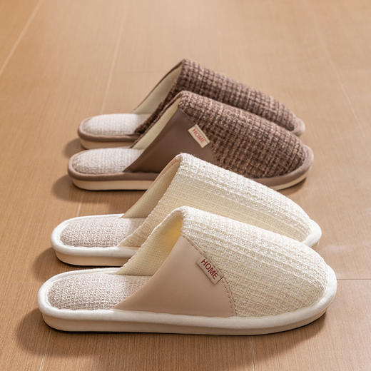 亚麻拖鞋女春秋四季室内家用棉麻踩屎感厚底居家居防滑夏季男新款新品 商品图0