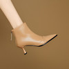 【预售5天】秋冬必备经典羊皮小短靴新款尖头软皮通勤高跟时装瘦瘦靴DB&M6609 商品缩略图3