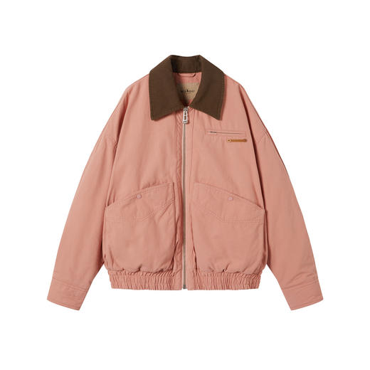 谜底翻领短款羽绒服女2025年冬季新品领口拼接鸭绒保暖254MY1488 商品图4