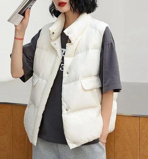 90%白鸭绒韩版宽松百搭羽绒马甲 211 商品图5