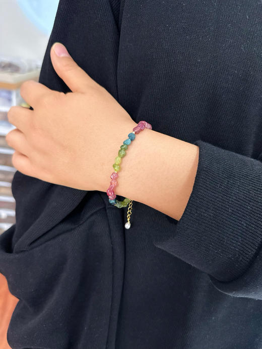 彩虹碧玺巴洛克珍珠多用长链 商品图12