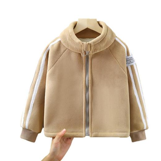 专一儿童奥粒绒外套男女中大童宝宝秋冬季加绒加厚保暖上衣外穿90-160 商品图7