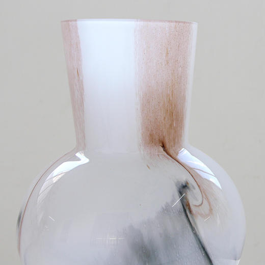 新中式石纹玻璃花器黑白水墨晕染侘寂风水培客厅餐桌装饰品摆件 商品图3