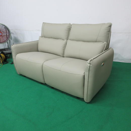 【OUTLET】2人位电动皮沙发 沃夫特2 灰色 商品图0