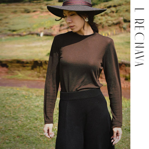 L125090201SY 半高领天丝莱赛尔+羊毛针织衫 打底长袖 商品图0