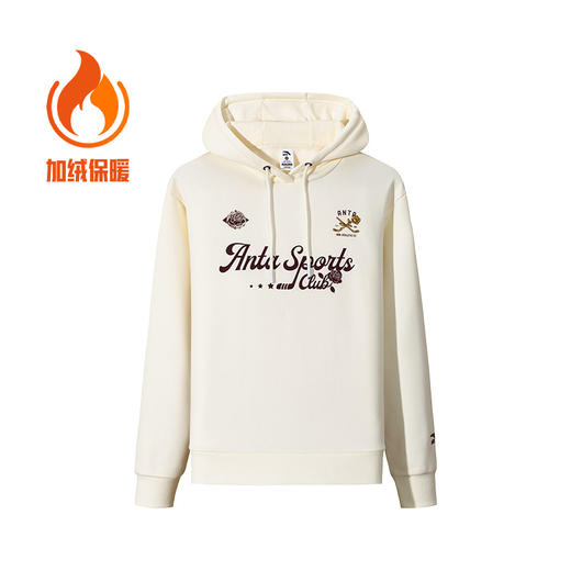 安踏连帽卫衣女2025冬季新款加绒帽衫宽松长袖运动上衣162548705N 商品图0