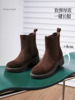 BF楼百丽复古真皮加绒保暖切尔西靴子女25冬新粗跟休闲短靴E8M1DDZ5 商品缩略图1