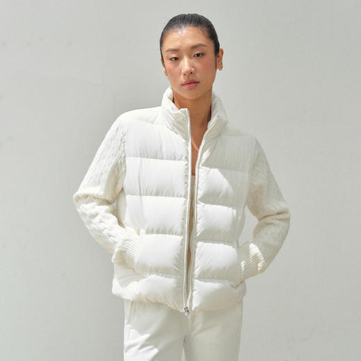 Ariseism 美式复古设计感立领针织拼接羽绒服女秋冬新款保暖上衣 商品图3