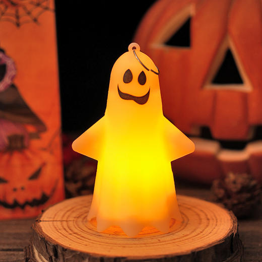 【万圣节幽灵款小夜灯！敲有氛围感】万圣节led手提南瓜灯派对装饰氛围灯儿童礼物桌面摆件，仪式感满满。rc 商品图8