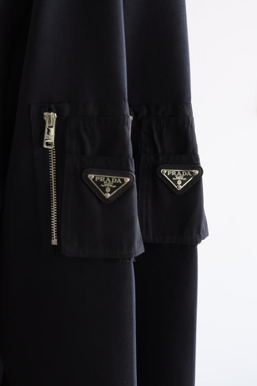 P.R.D 尼龙拼接 廓形宽松 连帽卫衣外套 WY921 商品图4