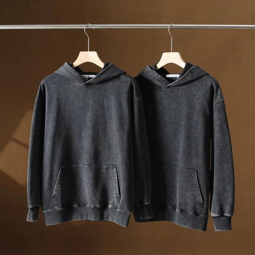 Acne Studios 25SS 1996系列水洗喷染做旧磨边破坏重磅连帽卫衣  情侣款 商品图1