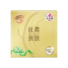 清风原木金装 抽取式面巾纸4层90抽*10包/提