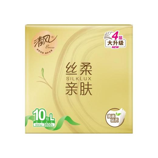 清风原木金装 抽取式面巾纸4层90抽*10包/提 商品图0