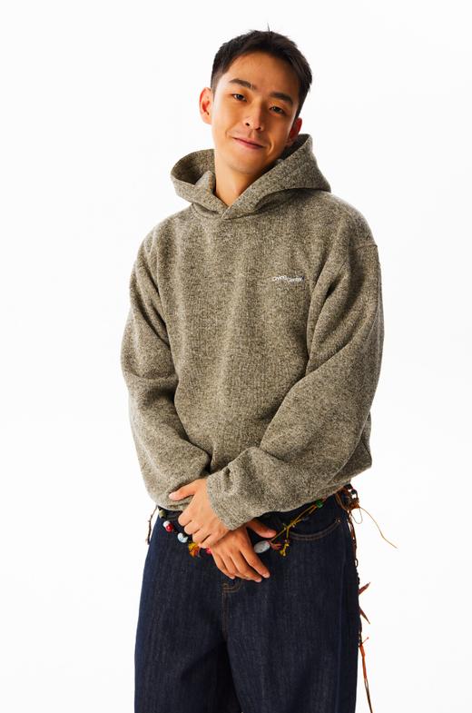 CryingCenter轻量花纱摇粒绒慵懒廓形连帽卫衣保暖春秋冬季男女款 商品图4