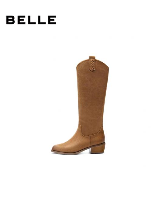 BF楼百丽显瘦时装高长筒靴女2025冬季新款粗跟显瘦西部靴子E8F1DDC5 商品图1